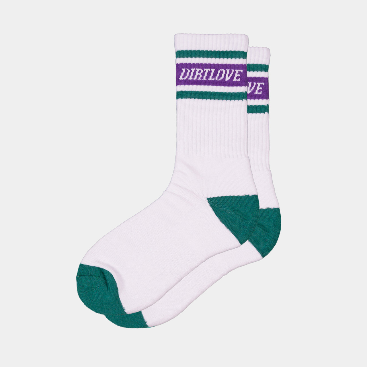 STRIPE CREW SOCKS-WHITE